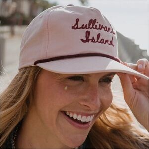 Pink Sullivan’s Island UPF 50 Embroidered Rope Hat South Carolina